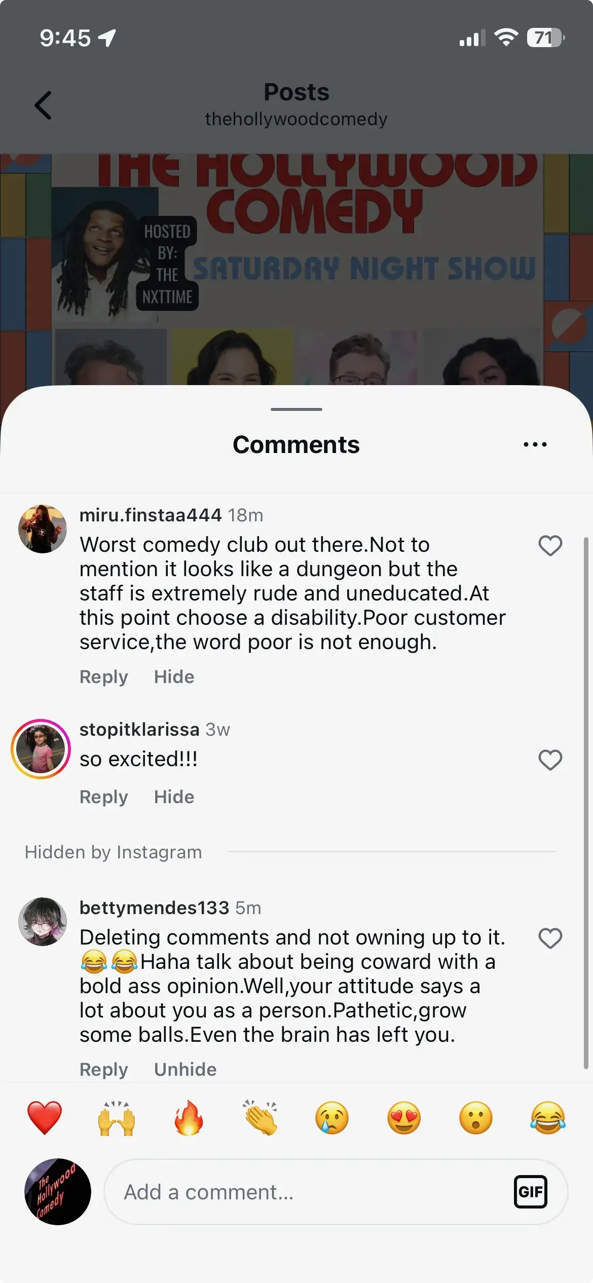 Instagram hate comment evidence 18