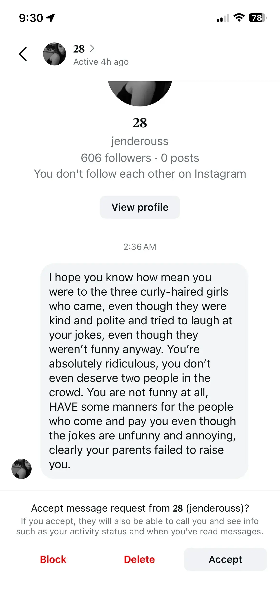 Instagram hate comment evidence 4