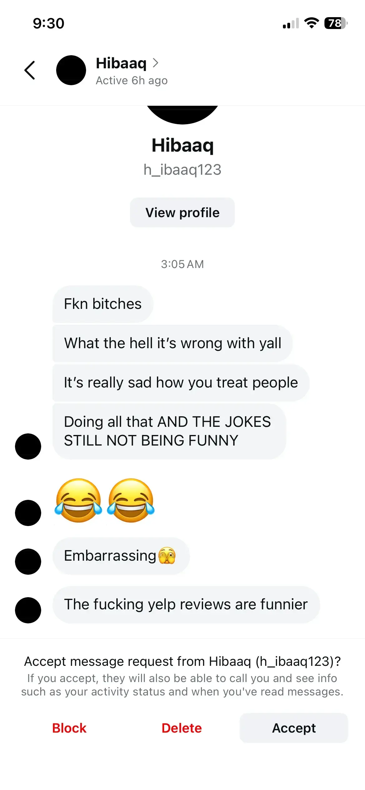 Instagram hate comment evidence 5